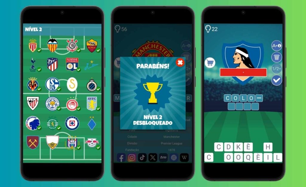Jogo para adivinhar o nome dos escudos de times de futebol 4 Escudos de times de futebol