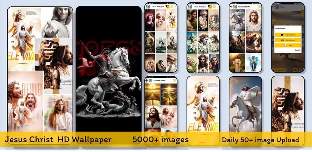 Celular com imagens de Jesus