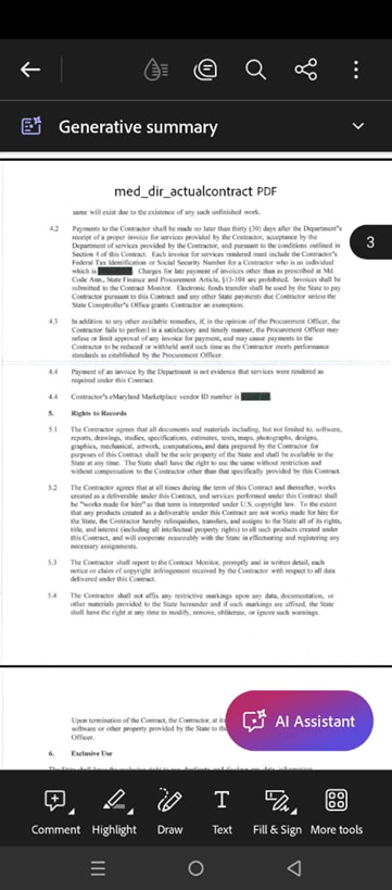 Adobe Acrobat AI Assistant
