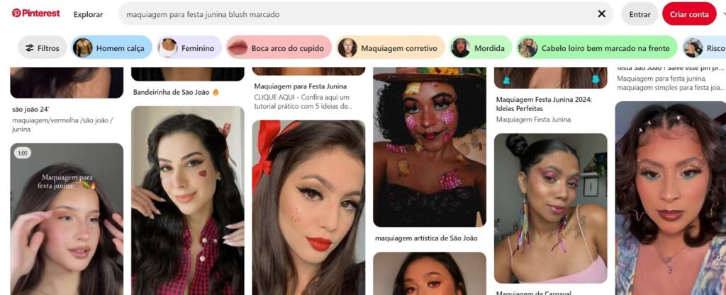 Maquiagem para festa junina