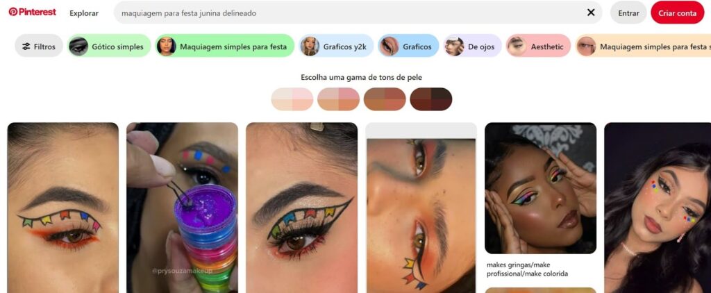 Maquiagem para festa junina