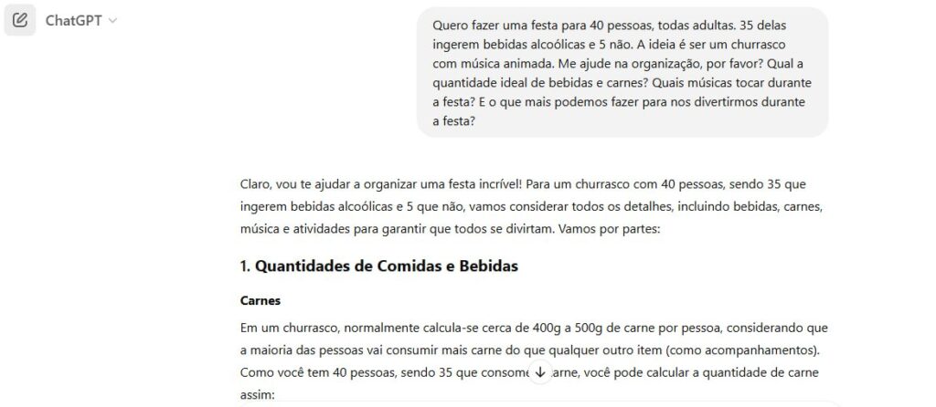 Prompts para testar no ChatGPT