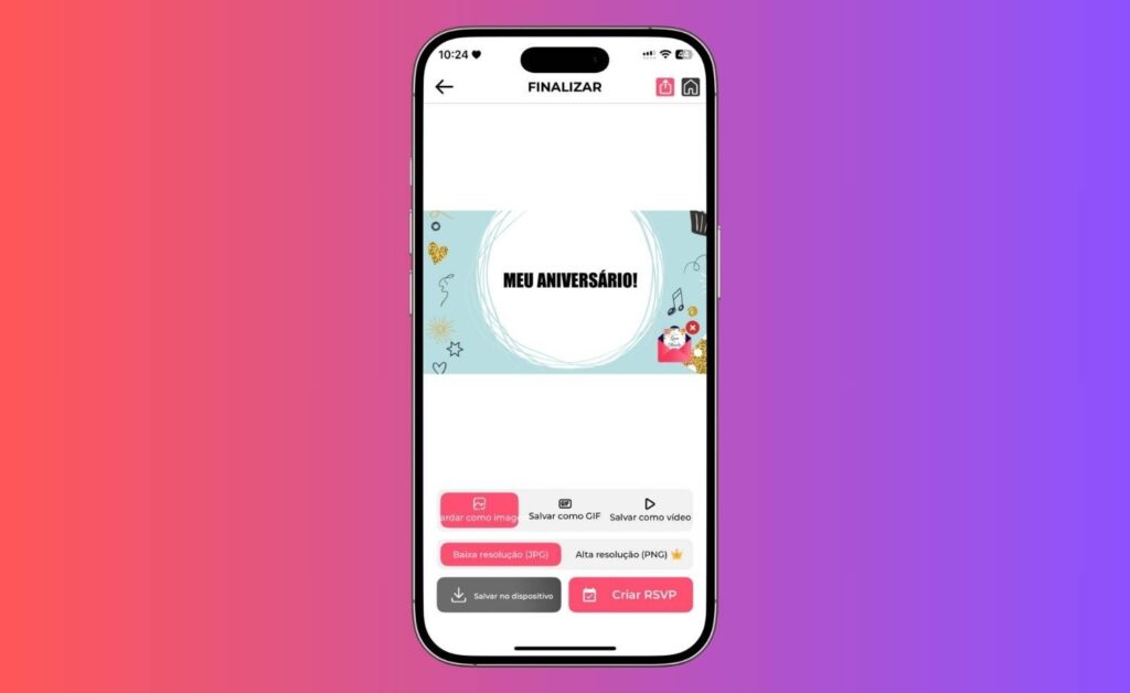 Aplicativos para fazer convite de aniversário