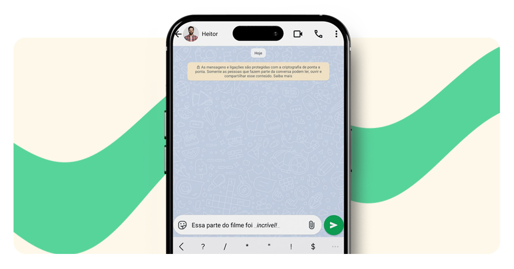 Formatação de texto do WhatsApp