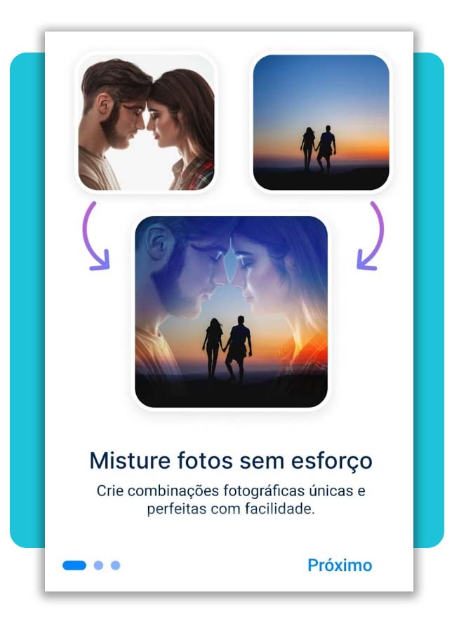 Juntar duas fotos em uma só
