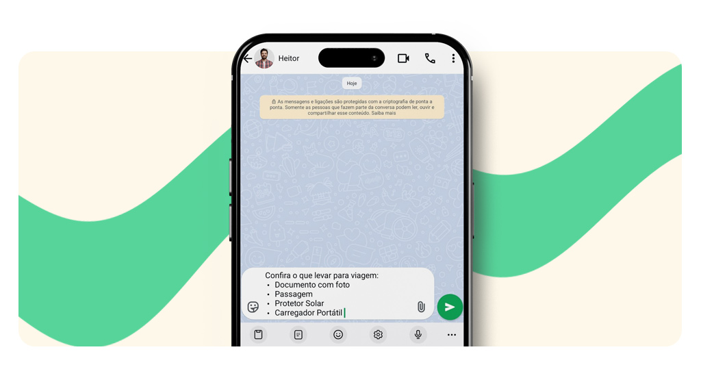 Formatação de texto do WhatsApp