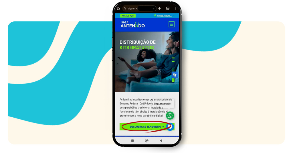 Direito ao kit de antena digital gratuito