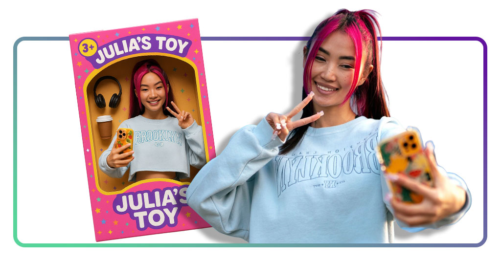 Boneco na caixa do ChatGPT