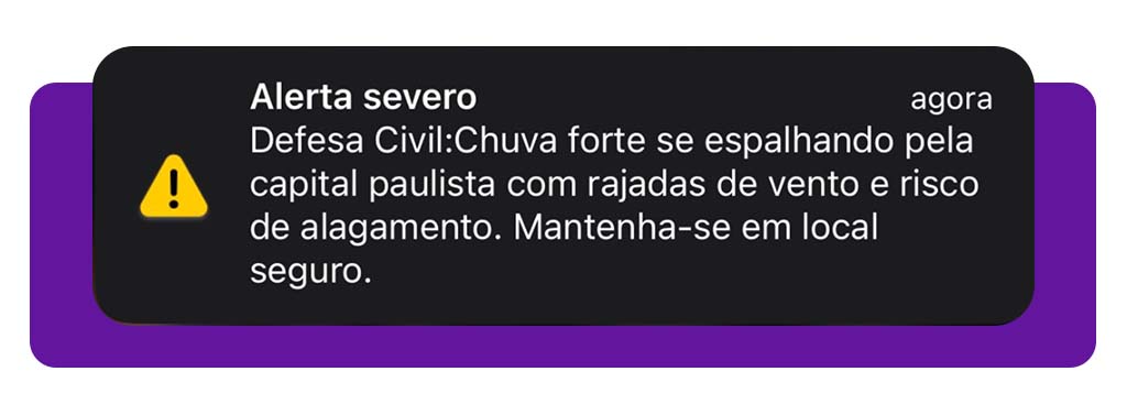Desativar alertas de clima