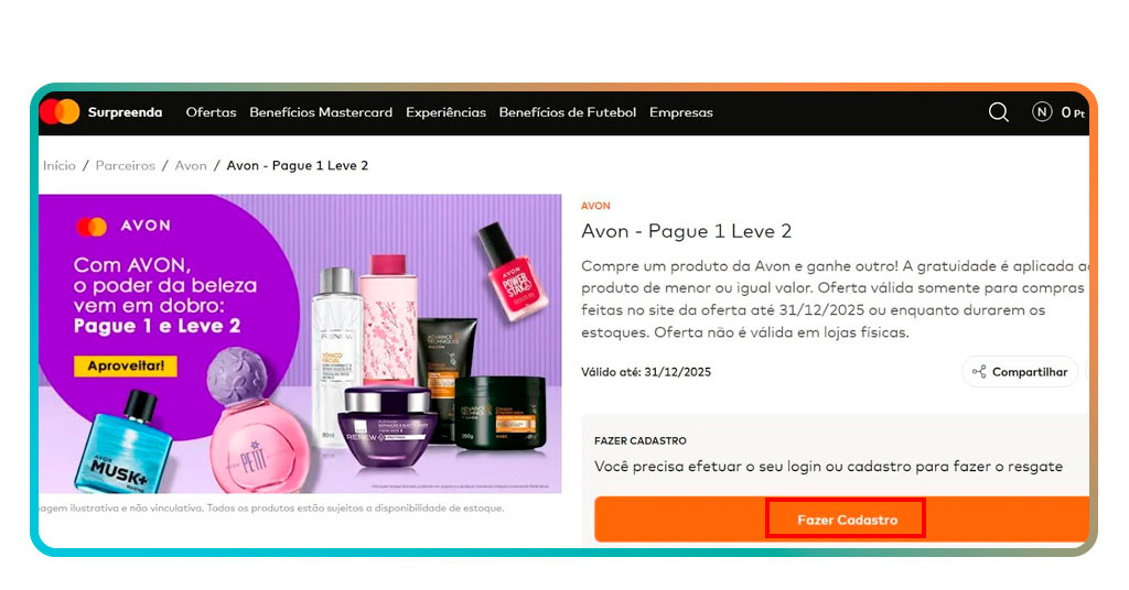 Ganhar produtos Avon