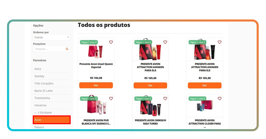 Ganhar produtos Avon