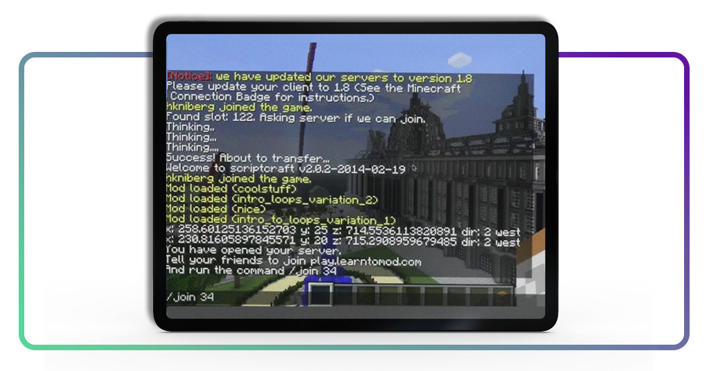 Aprender inglês com o Minecraft