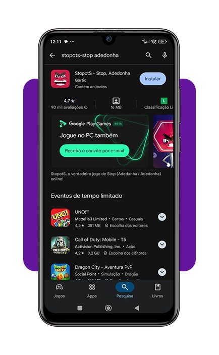 Baixe grátis este app e saiba como jogar Stop no celular 2 Jogar Stop no celular