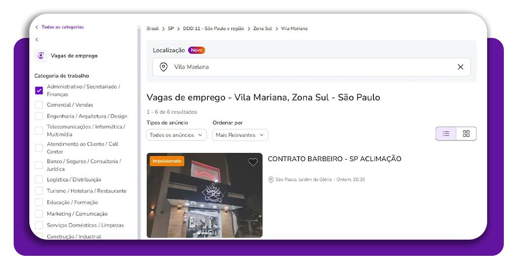 Procurar emprego na OLX