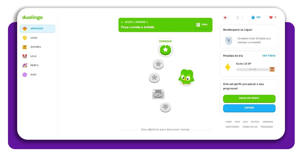 Curso de japonês no Duolingo