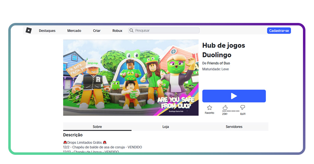 Duolingo no Roblox
