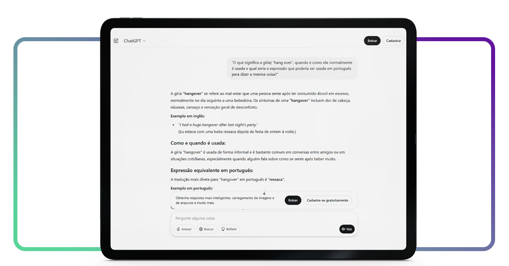 Prompts para aprender inglês