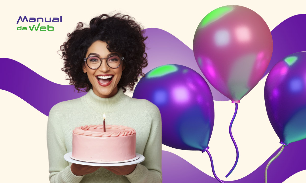Bolo de aniversário com foto