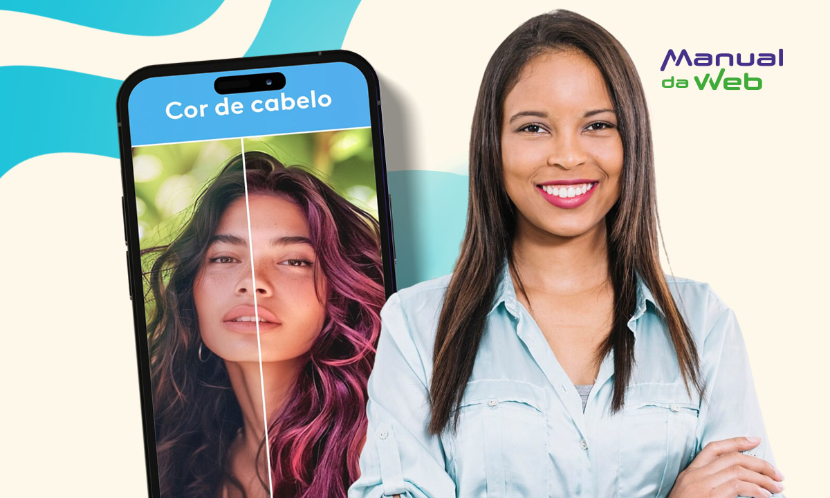 Mudar a cor do cabelo em fotos