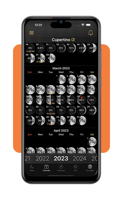 Track Moon Phases