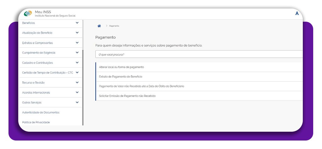 Consultar pagamentos do INSS