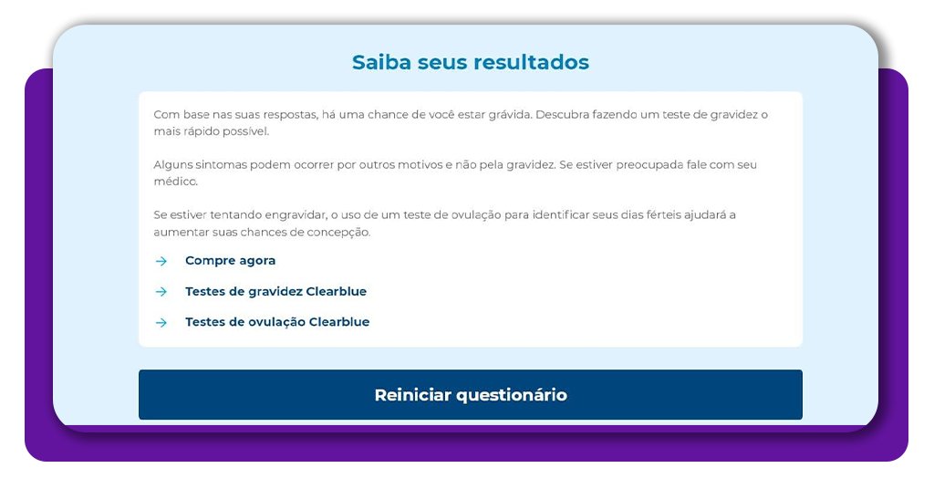 Teste de gravidez online