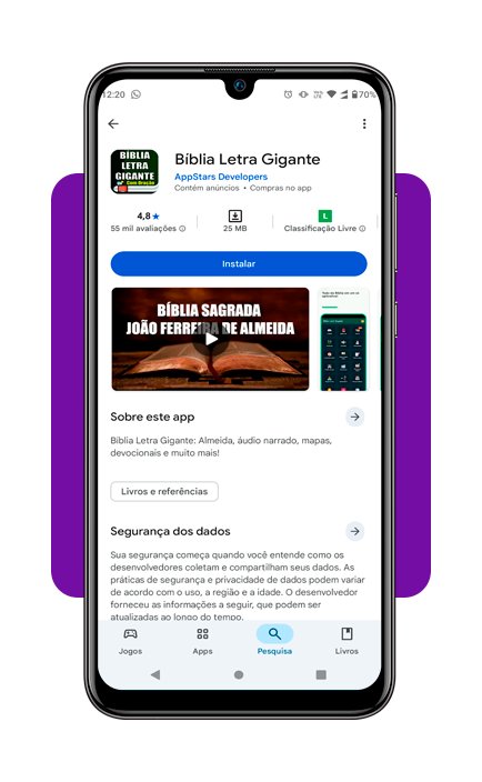 Melhor aplicativo para ler a Bíblia com letra grande (sem custo) 2 Bíblia com letra grande