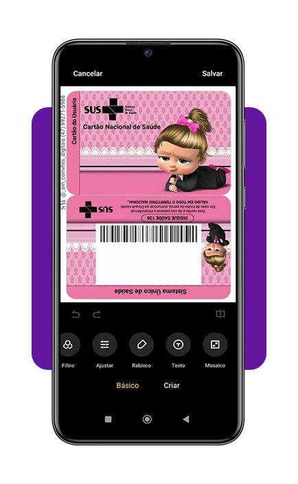 Baixe grátis um lindo cartão do SUS personalizado para seu filho 7 Cartão do SUS personalizado