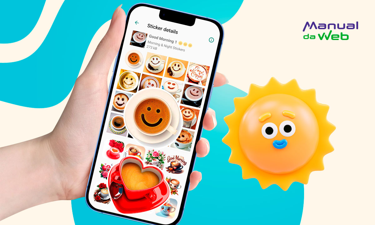 Figurinha de bom dia para WhatsApp
