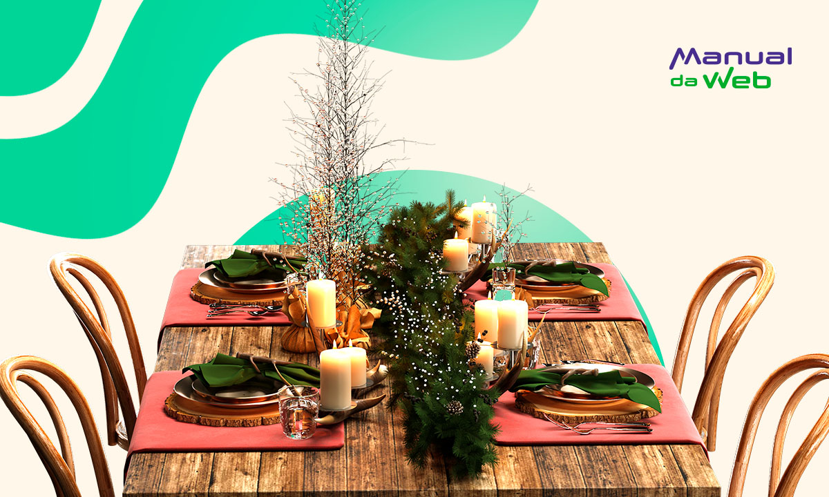 Mesa posta de Natal