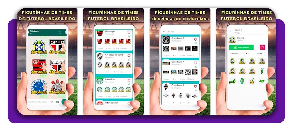 Aplicativo de figurinhas de futebol