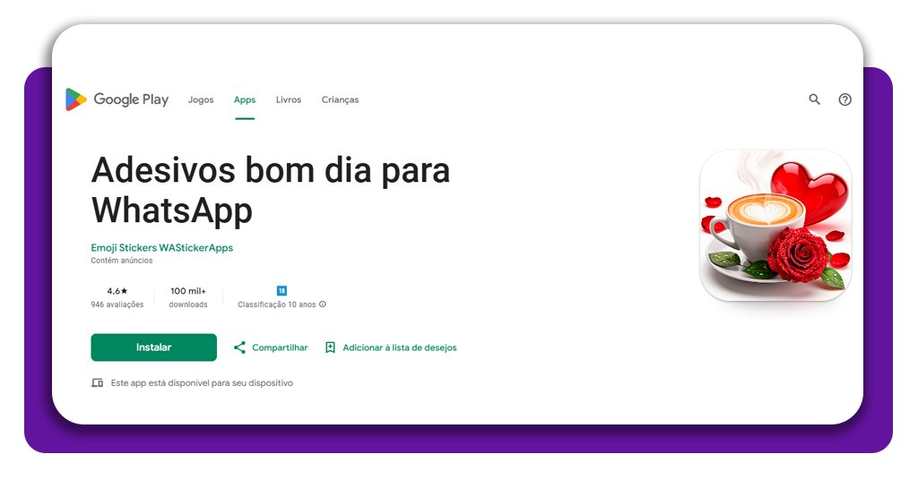 Figurinha de bom dia para WhatsApp