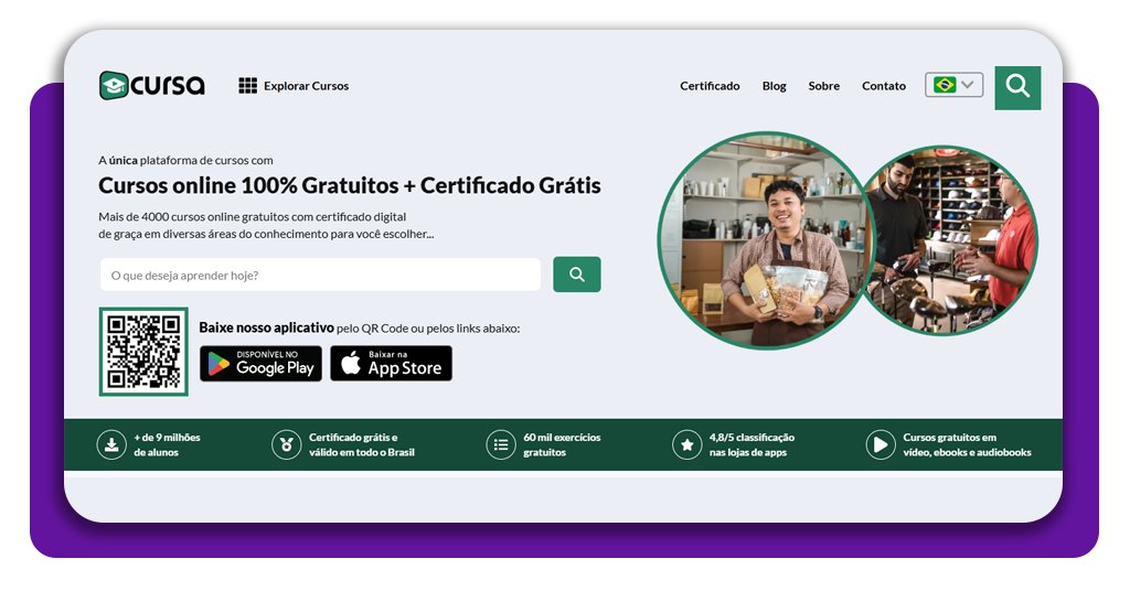 Cursos para férias escolares