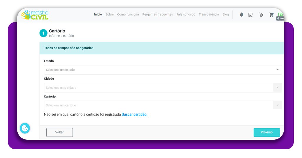 Emitir a segunda via da certidão de óbito