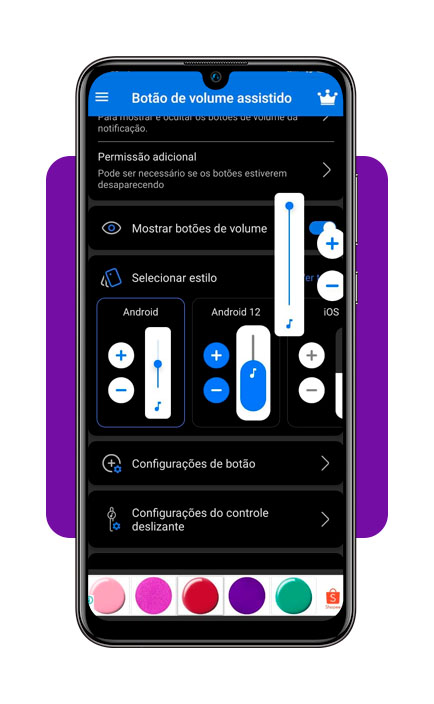 Botão de volume estragado