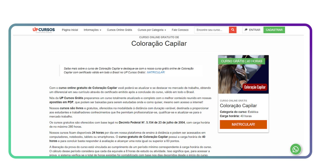 Curso de coloração capilar