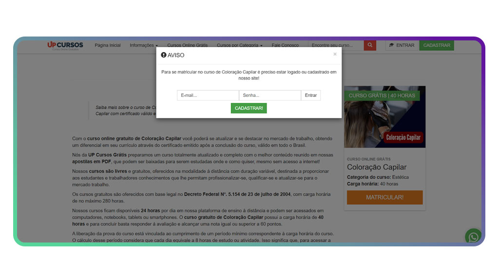 Curso de coloração capilar