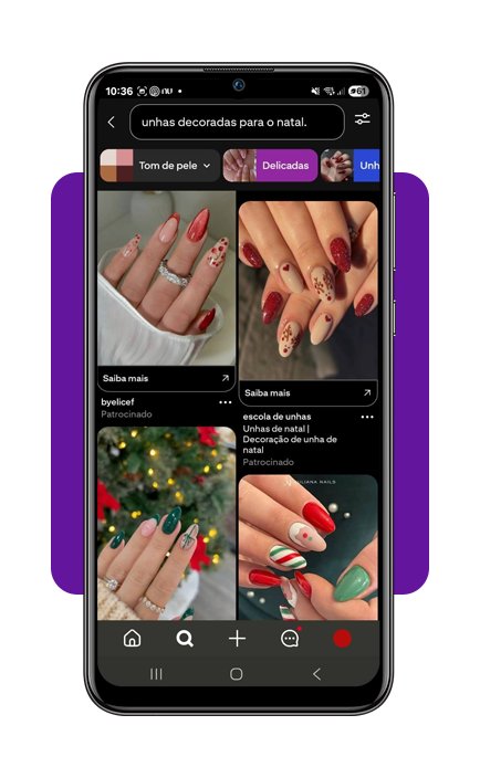 Unhas decoradas para o Natal