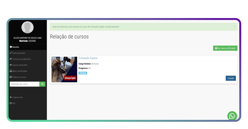 Curso de coloração capilar