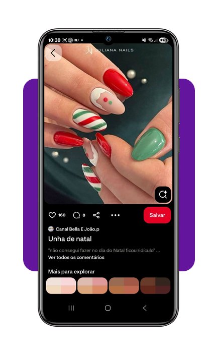 Unhas decoradas para o Natal