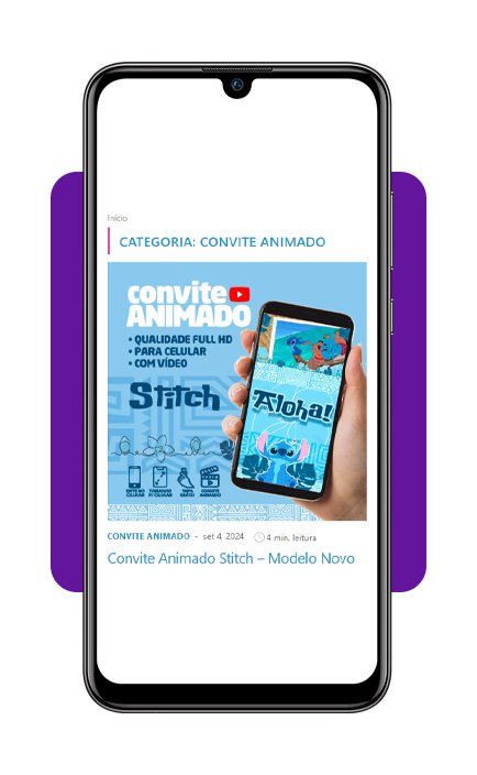 Convite infantil animado