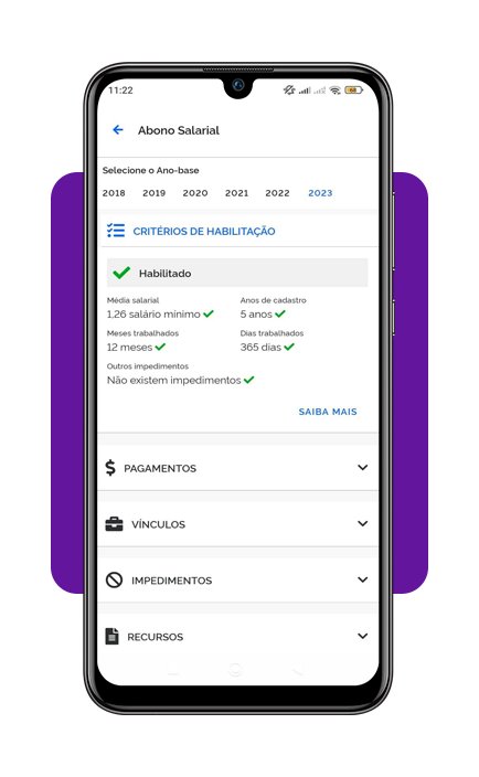 Consultar o abono salarial no app Carteira de Trabalho Digital