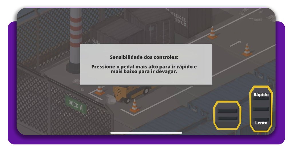 Empilhadeira em armazém