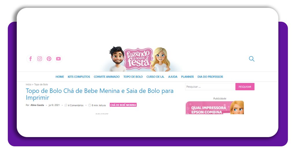 Topo de bolo para imprimir