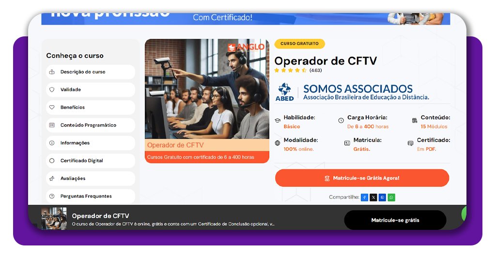 Monitor de câmeras de segurança