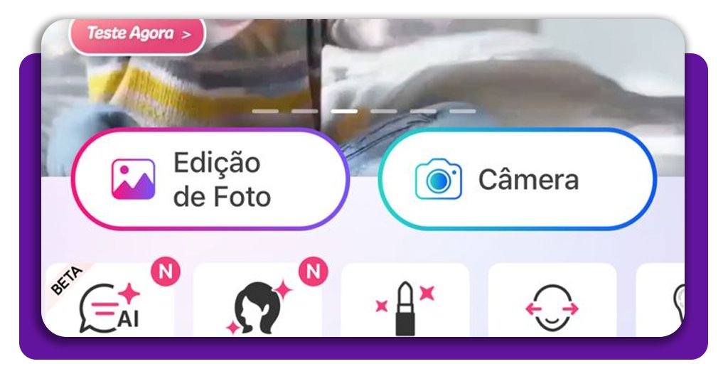 Simulação de maquiagem pelo celular