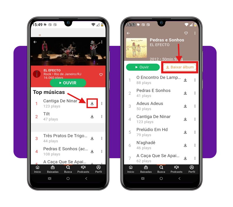 Músicas grátis no celular
