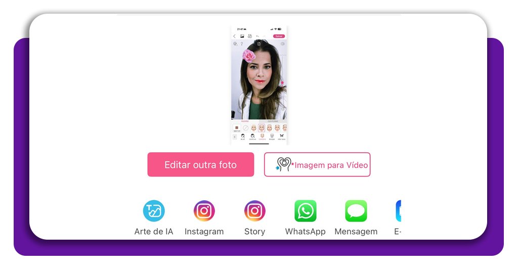 Simulação de maquiagem pelo celular