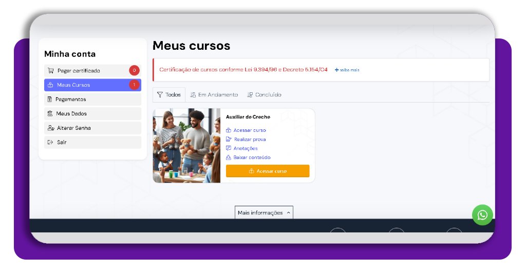 Curso grátis de auxiliar de creche