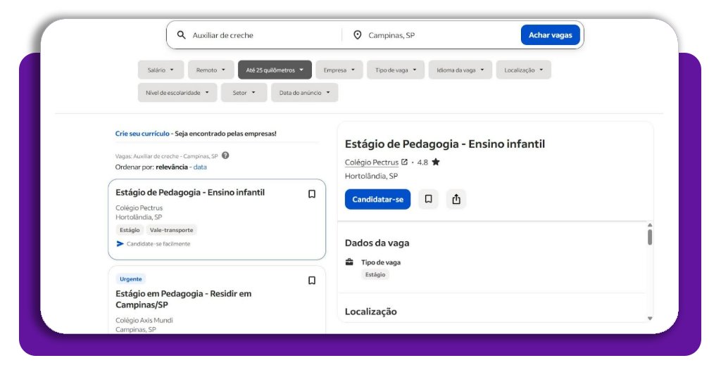 Cadastre-se em vagas de auxiliar de creche na sua cidade 3 Vagas de auxiliar de creche